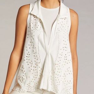 Anthropologie Eyelet Buttondown Blouse